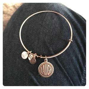 Silver Alex&Ani "Laugh" Bracelet