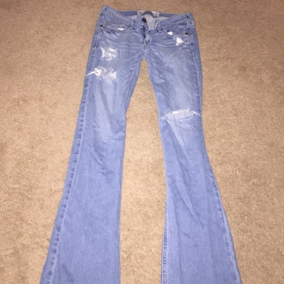 Hollister Denim - Hollister boot cut ripped jeans