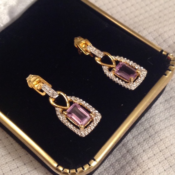 Pink Amethyst 925 Sterling Earrings‼️ - Picture 4 of 4