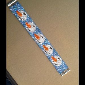 Snowman Button bracelet by Rebecca Bechel