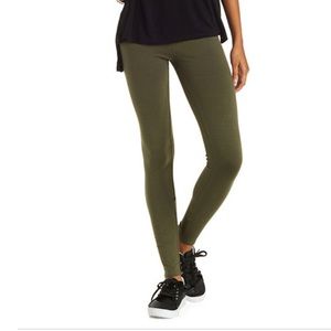 Hunter green fleece lined leggings