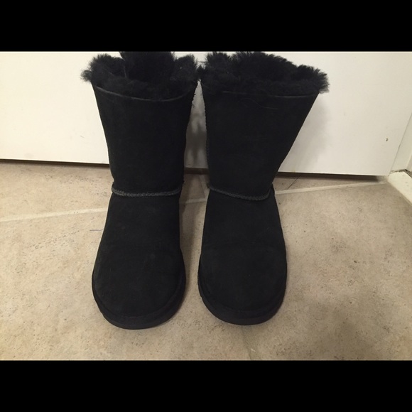 Black Ugg bow boots