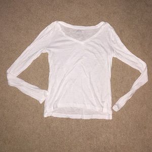 Sheer white long sleeve tee