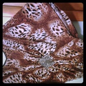 Leapord print "bling" shirt