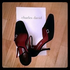 Charles David Tallulah black heels, size 8