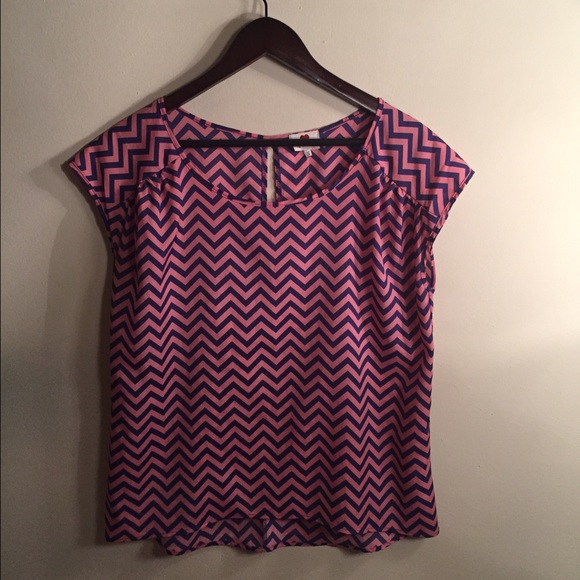 Pink chevron blouse