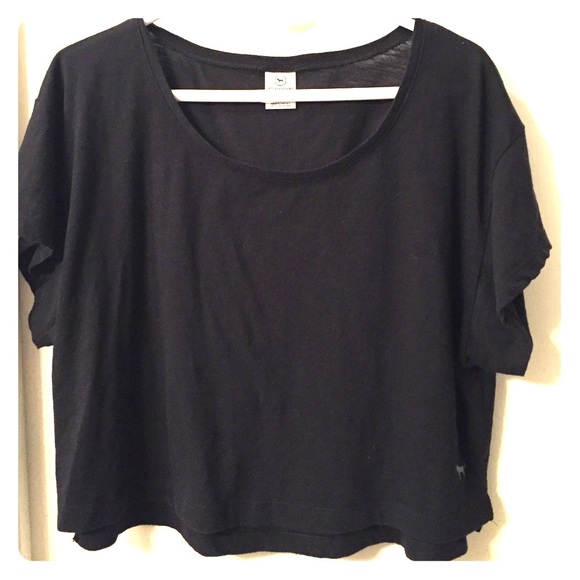 Victoria's Secret - PINK. Oversized black crop top