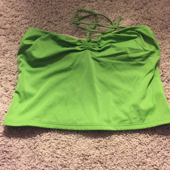 J. Crew swim - tube top, halter, apple green. M