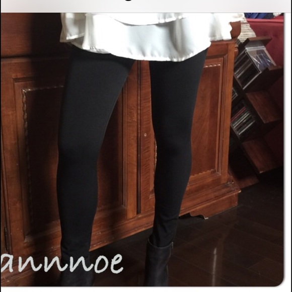 😍BLACK fleece lined leggings - Picture 2 of 4