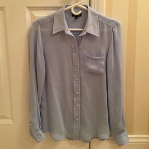 Topshop Periwinkle chiffon blouse