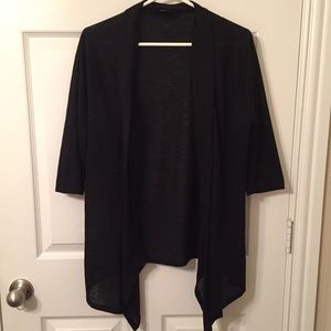 Large open front cardigan.