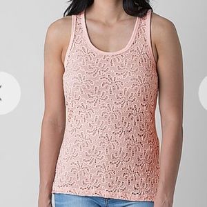🔴SOLD🔴 BKE Pink Cut Out Lace Tank💕