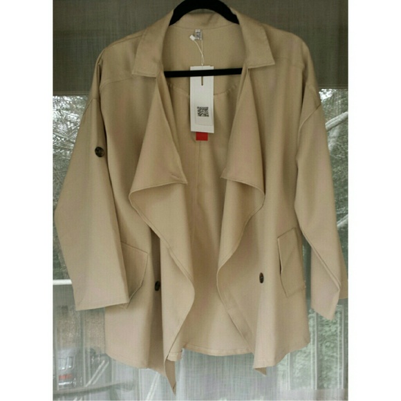 Jackets & Blazers - Flowing khaki jacket