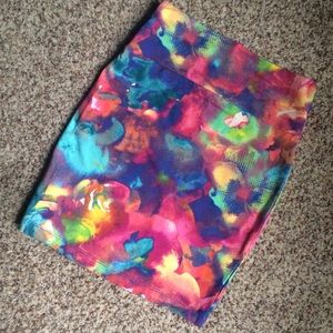 Multi-colored Mini Pencil Skirt