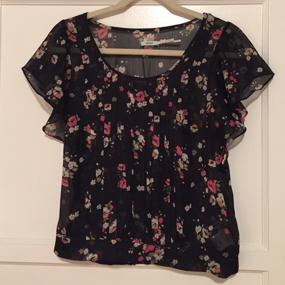 Urban Outfitters Sheer Floral Top