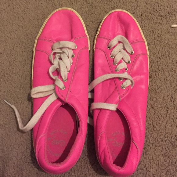 Hot pink lace ups