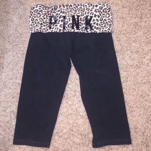 PINK cheetah crop leggings