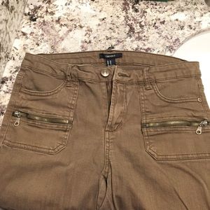 F21 Army Green Skinny jeans