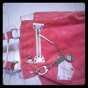 large velvet pink Juicy Couture shoulder bag