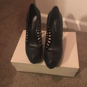 BCBG Vachetta Black Heels