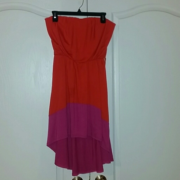 Multicolor high-low dress