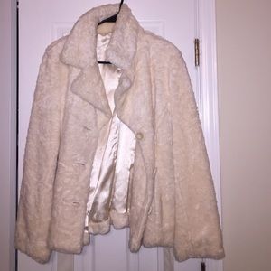 Esprit faux fur cream jacket