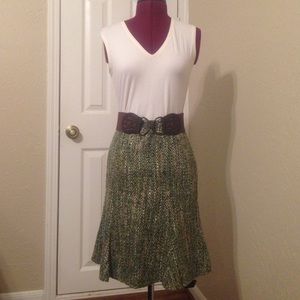 Pencil Knee-length Tweed Skirt