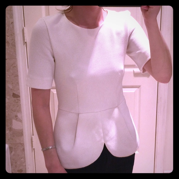 Zara Tops - Peplum white top