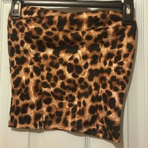 cheetah print papaya tube top