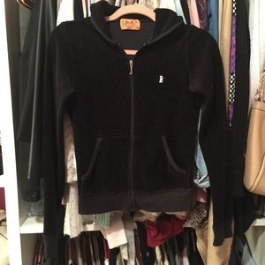 Juicy Couture Original Velour Black Hoody Jacket