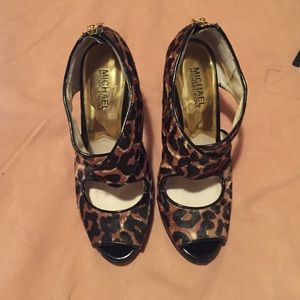 Michael Kors Cheetah strap heels