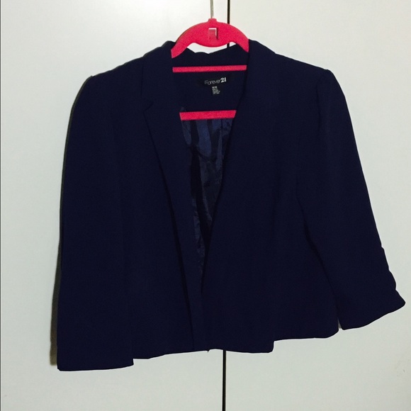 F21 loose fit blue blazer
