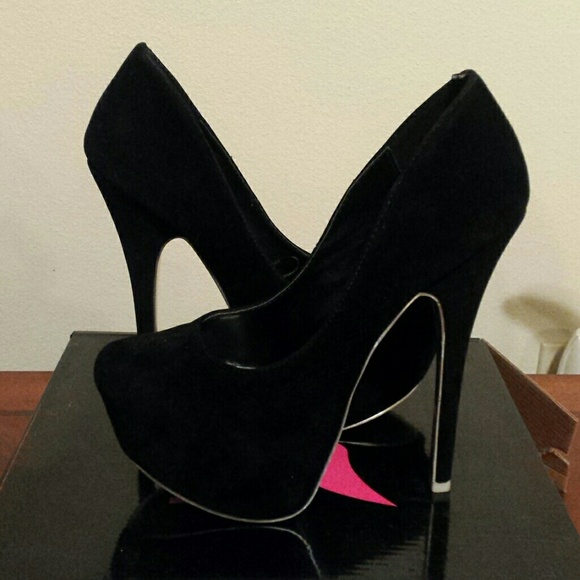 SHIEKH Shoes - BLACK SUEDE PLATFORM SHOES