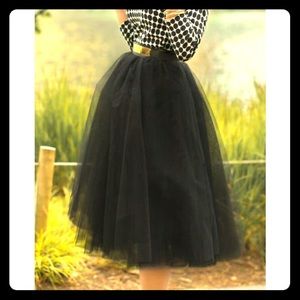Black tulle skirt