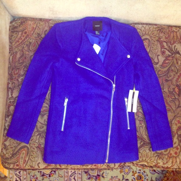 NEW ROYAL BLUE MOTORCYCLE JACKET - Picture 1 of 4