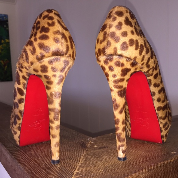 Christian Louboutin stiletto in leopard pony hair