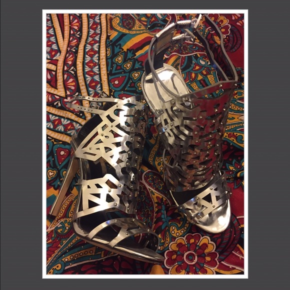 Brian Atwood Shoes - Silver sandals