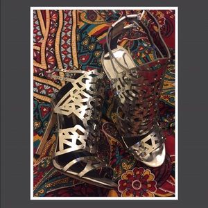 Silver sandals