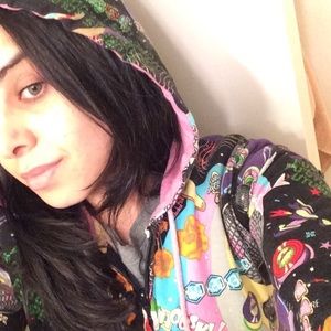 Heatherette pink fun hoodie