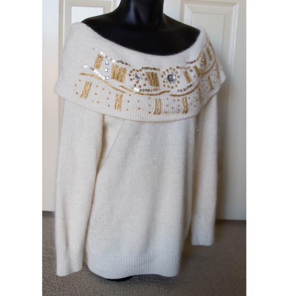 Vintage Sweaters - 🔱Off Shoulder Boatneck Sweater Longsleeve Holiday Vintage Sweaters - 🔱Off Shoulder Boatneck Sweater Longsleeve Holiday