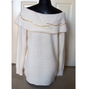 Vintage Sweaters - Off Shoulder Boatneck Sweater Longsleeve Holiday Vintage Sweaters - Off Shoulder Boatneck Sweater Longsleeve Holiday