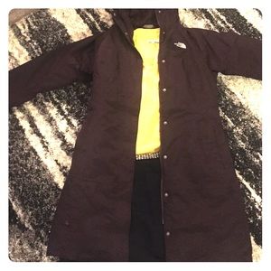 Dark Burgundy North Face Long Jacket