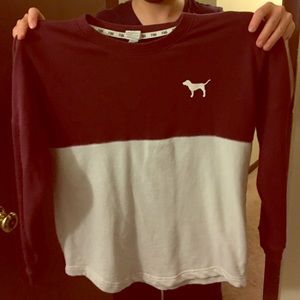RARE VS  pink Maroon & White Crewneck
