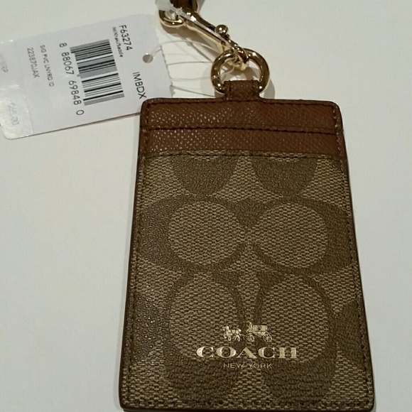 Nwt Coach lanyard ID holder