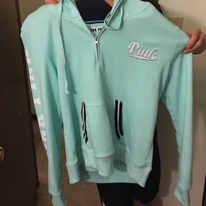 VS PINK Aqua Half Zip
