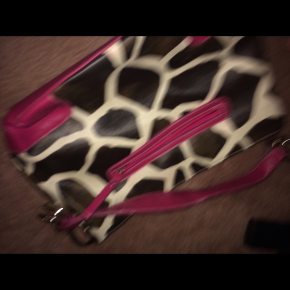 Adorable pink and Brown/white purse - adorable. - Picture 2 of 3