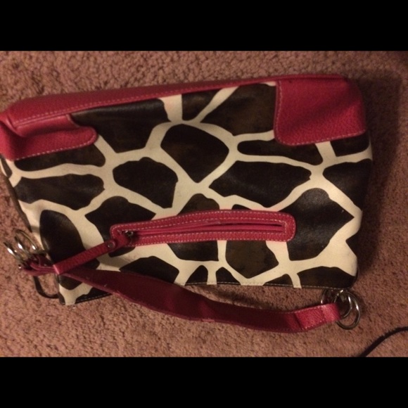Adorable pink and Brown/white purse - adorable. - Picture 3 of 3