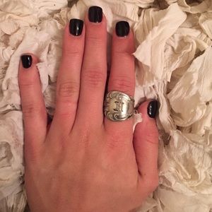 Adorable spoon "K" ring