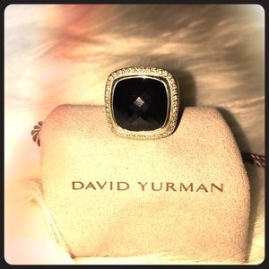 ❌SOLD❌David Yurman Onyx & Diamond Ring Size 6
