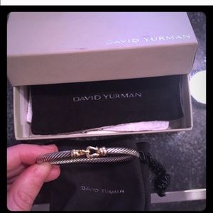 David Yurman silver and gold 4mm bracelet